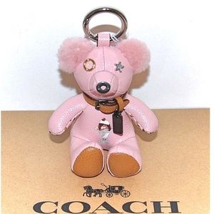COACH Pink Teddy Bear Keychain Ice Cream Sundae